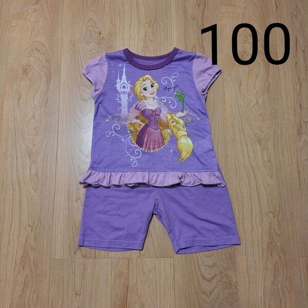 女の子 ラプンツェル 半袖 パジャマ 100 ディズニープリンセス