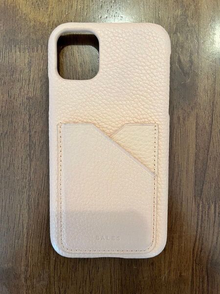 iPhone11 レザーケース カード収納 ピンク