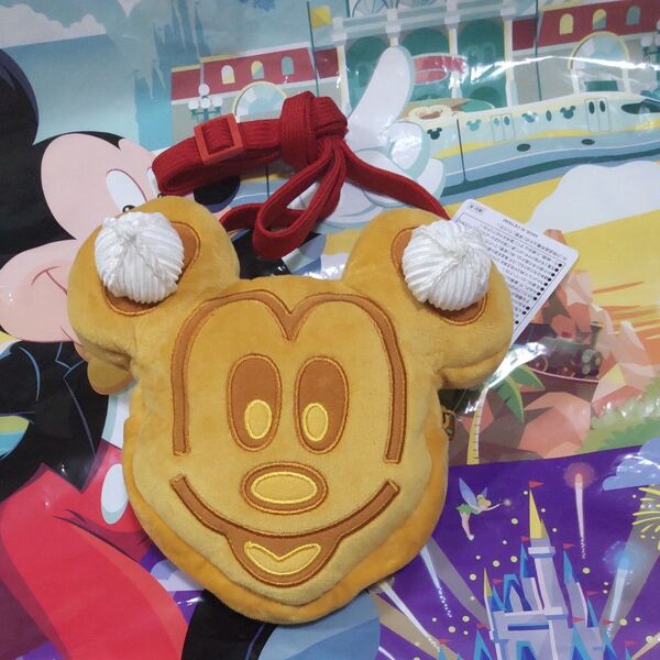 ディズニー ミッキー ワッフル ショルダーバッグ
