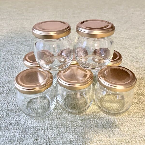 ガラス製 空き瓶 蓋付き プリン ジャム 保存容器 同型8個組
