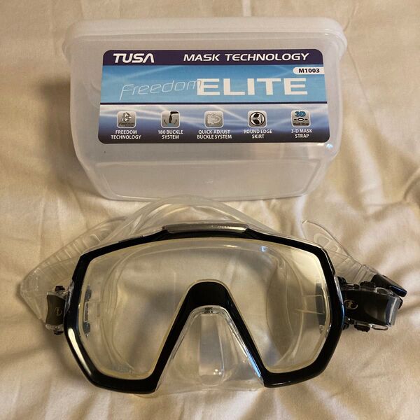 ダイビング スノーケリング マスク TUSA Freedom ELITE M1003 BK
