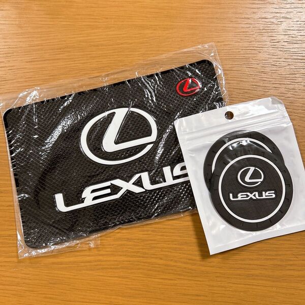 レクサス LEXUS 滑り止めマット ノンスリップマット シート 1枚 ドリンクホルダー コースター 2枚