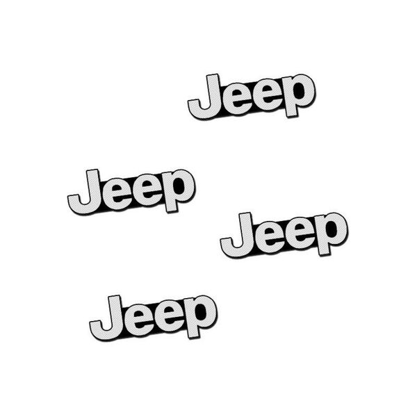 Jeep ジープ ステッカー アルミ製 エンブレム 3D立体 シール カーアクセサリー 4枚セット