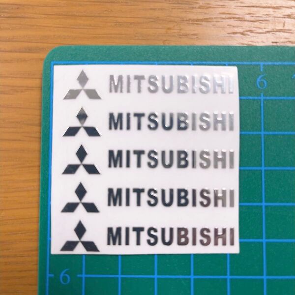 ミツビシ 三菱 MITSUBISHI ステッカー 金属製 3D立体 車用シール エンブレム カーアクセサリー 5枚セット
