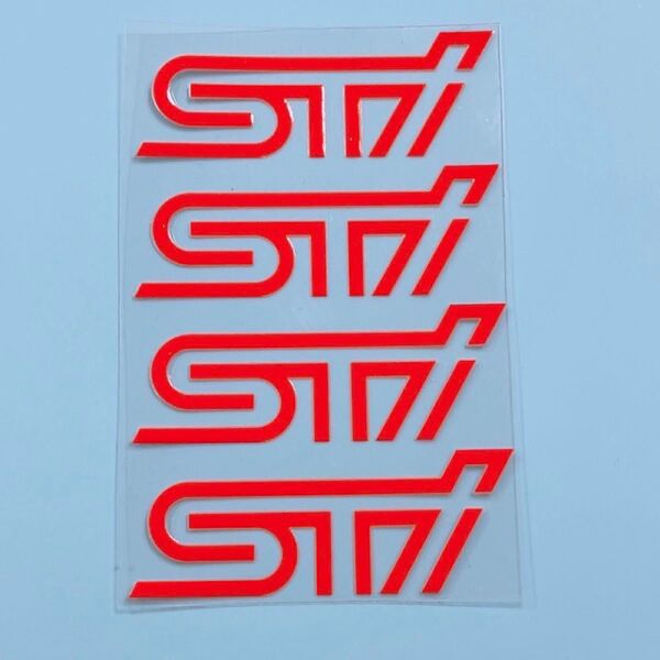 スバル SUBARU STI ステッカー シール エンブレム 3D立体 防水 高品質 大 カーアクセサリー 4枚セット
