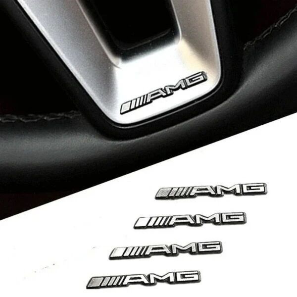 Mercedes Benz メルセデスベンツ ベンツ AMG ステッカー アルミ製 エンブレム 3D立体 4枚セット