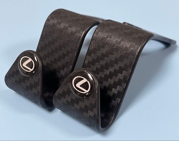 レクサス LEXUS カーフック ヘッドレストフック 車用収納 カーボン柄 収納用品 2個セット