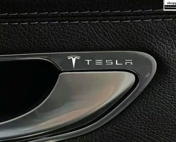 テスラ tesla ステッカー 車 シール エンブレム 車用品 カーアクセサリー 5枚セット