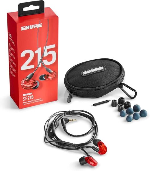 SHURE シュア イヤホン 有線 SE215SPE-RD-A レッド 高遮音性