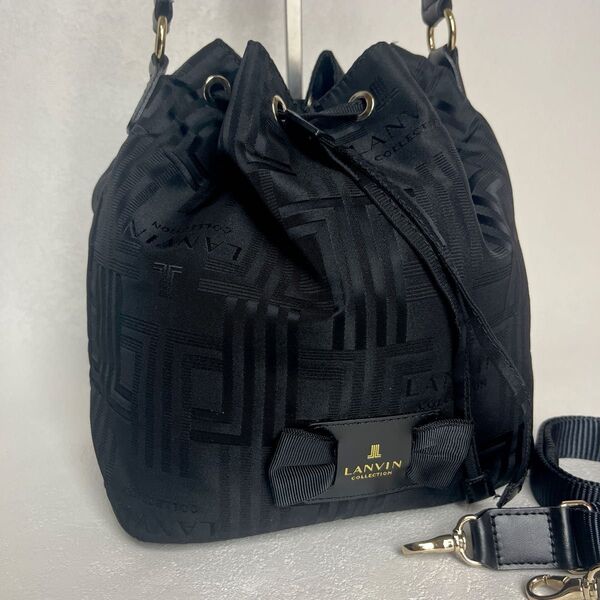 良品 LANVIN コレクション 2way サンマール 巾着 ショルダーバック