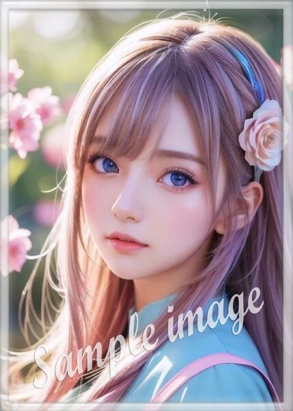 送料無料◇H◇カラフルヘア美女new◇高画質◇A4◇イラストアートポスター◇11279◇グラビアアイドル写真◇美脚◇実写
