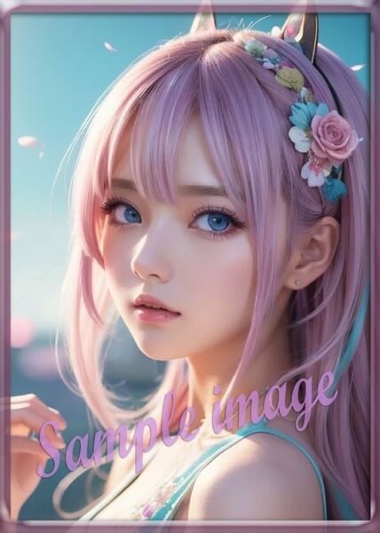 送料無料◇H◇カラフルヘア美女new◇高画質◇A4◇イラストアートポスター◇11281◇グラビアアイドル写真◇美脚◇実写