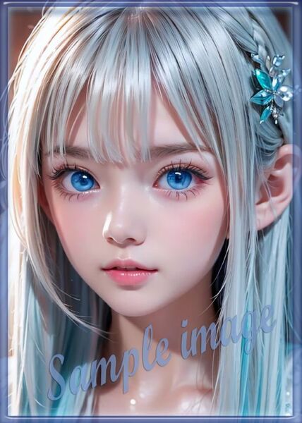 A◇金髪美少女new◇高画質◇A4◇イラストアートポスター◇11200◇グラビアアイドル写真◇美脚◇実写