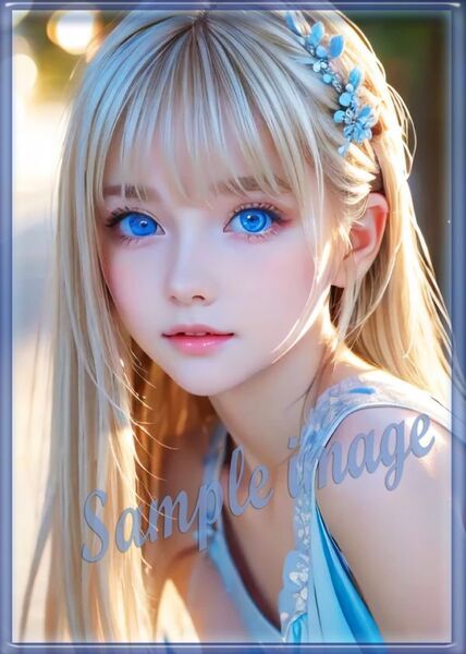 A◇金髪美少女new◇高画質◇A4◇イラストアートポスター◇11199◇グラビアアイドル写真◇美脚◇実写
