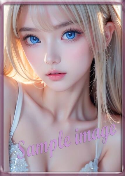 A◇金髪美少女new◇高画質◇A4◇イラストアートポスター◇11195◇グラビアアイドル写真◇美脚◇実写
