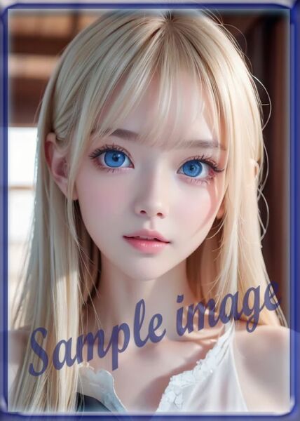 A◇金髪美少女new◇高画質◇A4◇イラストアートポスター◇11194◇グラビアアイドル写真◇美脚◇実写