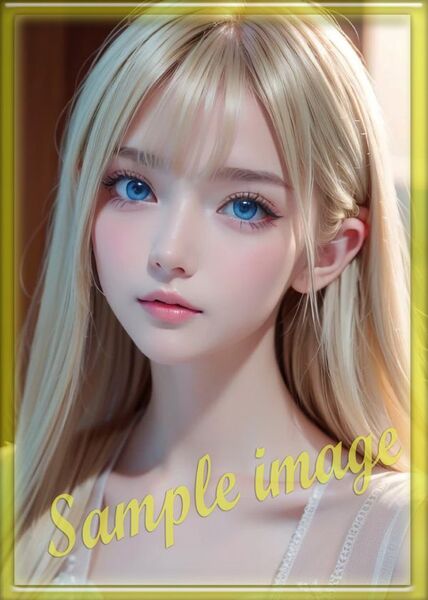A◇金髪美少女new◇高画質◇A4◇イラストアートポスター◇11193◇グラビアアイドル写真◇美脚◇実写