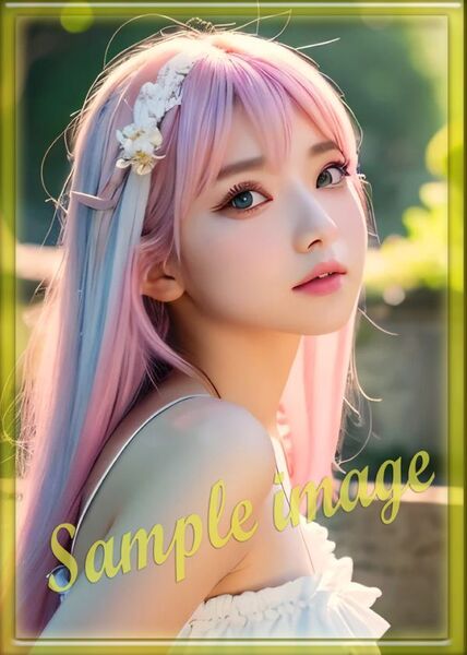 送料無料◇H◇カラフルヘア美女new◇高画質◇A4◇イラストアートポスター◇11261◇グラビアアイドル写真◇美脚◇実写