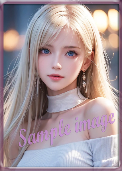 A◇金髪美女new◇高画質◇A4◇イラストアートポスター◇10833◇グラビアアイドル写真◇美脚◇実写
