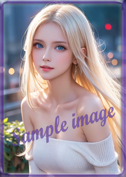 A◇金髪美女new◇高画質◇A4◇イラストアートポスター◇10834◇グラビアアイドル写真◇美脚◇実写