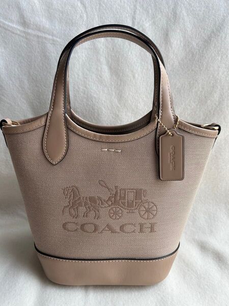 早い者勝ち!*新品・未使用*COACH 2WAY ハンナバケットホースアンドキャリッジ
