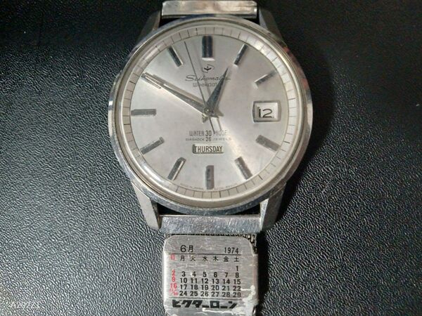 稼動品SEIKO セイコーマチックウィークデーター6206-8990自動巻き腕時計 メンズウォッチシルバー文字盤SSデイデイト