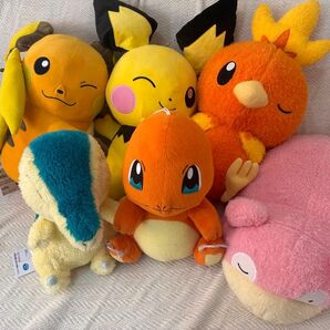 ポケモン ぬいぐるみ まとめ売り ヒトカゲ ヤドン ヒノアラシ ライチュウ ピチュー アチャモ
