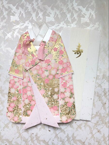 祝儀袋 色打掛 結婚式 着物 友禅和紙 ウェルカムボード 和装 前撮り フォトウェディング お祝い 御祝い 結納 お祝儀袋