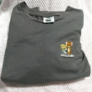 Honeys ハニーズ トムとジェリー タフィ 刺繍入り Tシャツ 半袖 綿100% LLサイズ