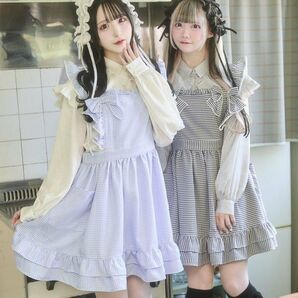 Whinny ホワイニー おサボりメイドワンピ ワンピース ブルーチェック 新品未使用タグ付き!! 最終出品!!