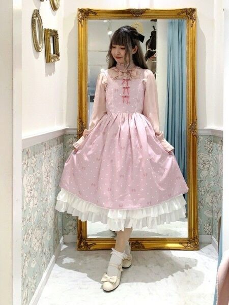 axes femme kawaii アクシーズファム ハートドット柄 ジャンスカ ワンピース 新品未使用タグ付き! 完売品!