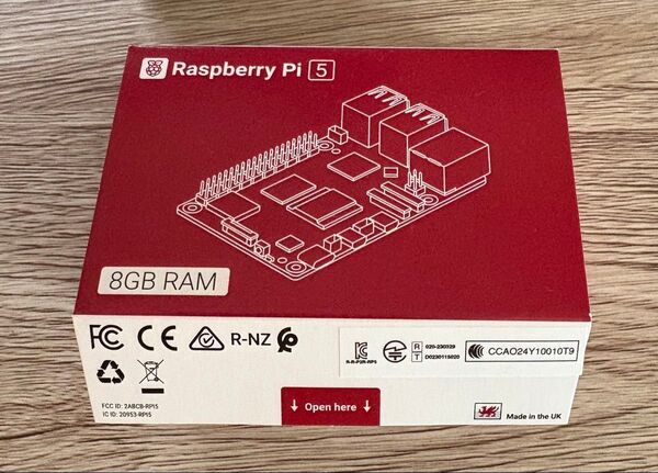 Raspberry Pi 5 8GB(技適マーク付き、クーラー、ケース取り付け済み)、専用電源アダプターセット