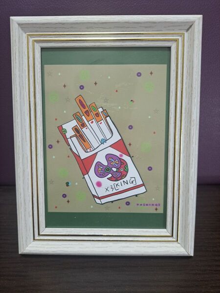 ×3(KING) ハンドメイド オリジナル フォト フレーム付き タバコ