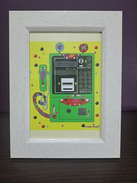 ×3(KING) ハンドメイド オリジナル フォト フレーム付き 公衆電話