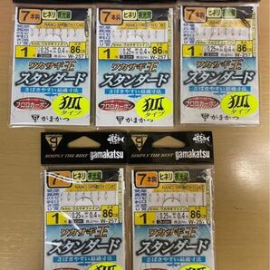 がまかつ ワカサギ王 スタンダード 7本鈎 狐 1号 5袋セット w-257