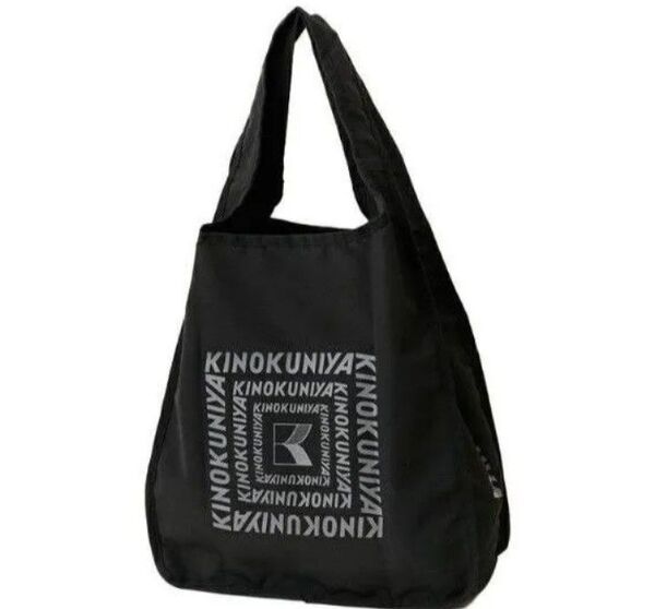 紀ノ国屋 フラップショッピングバッグ(ブラック) エコバッグ トートバック 紀伊國屋 黒色