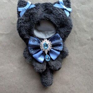 10cm ~ 12cm ぬいサイズ黒ねこ ぬい服