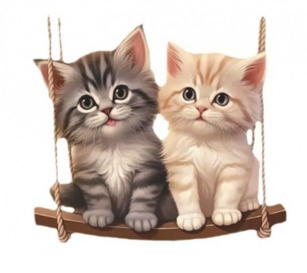 ブランコに乗る猫 オーナメント キーホルダー 猫雑貨 グッズ A-22