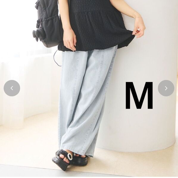 ワイドパンツ アンジュシャルム 辻希美 辻ちゃん しまむら デニム パンツ