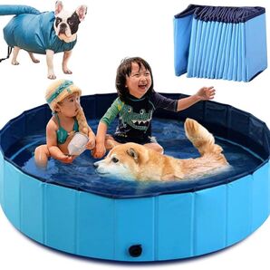 プール ペットプール 折り畳みプール 空気入れ不要 折りたたみ 120 x 30cm 5mm厚さ 厚手 子供用プール 折り畳み