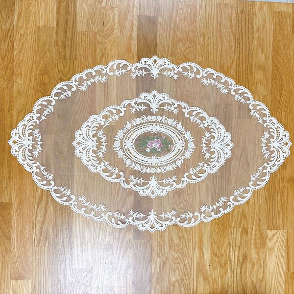 アンティーク調 レース刺繍コースター おしゃれ テーブルクロス ランチマット 花瓶敷き 結婚式/パーティ/おもてなし