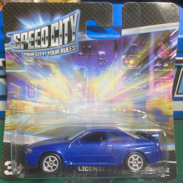 SPEED CITY 日産 スカイラインGT-R R34 ミニカー 青 ブルー 未開封
