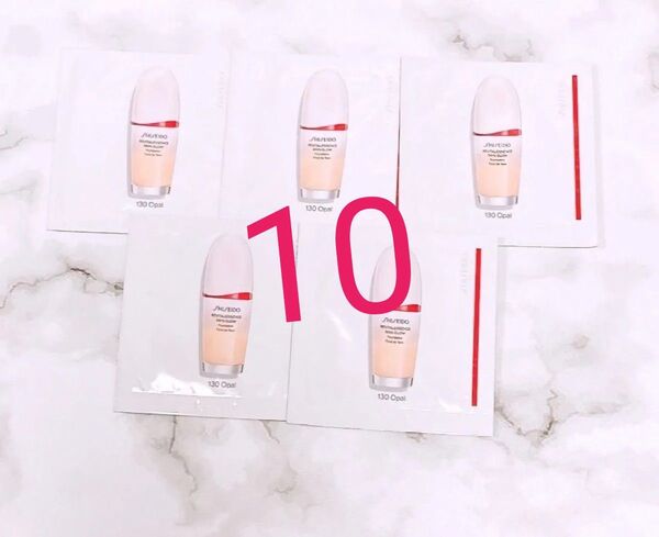 SHISEIDO エッセンス スキングロウ ファンデーション 1mL サンプル パウチ130 Opal × 10 包