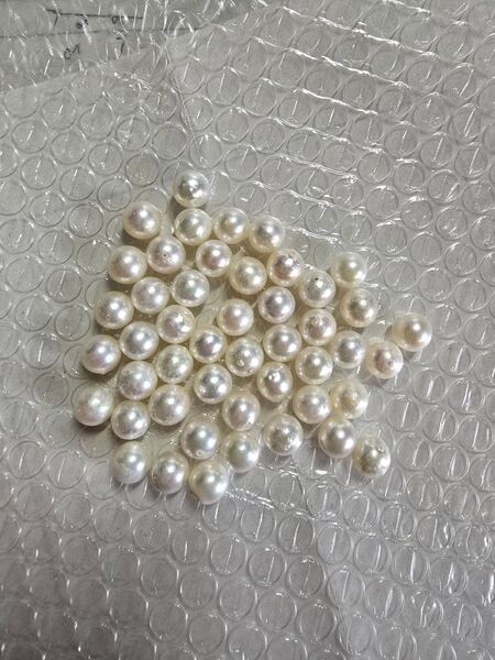 あこや真珠 両穴 ルース 20個 8.5〜9.0mm パール pearl