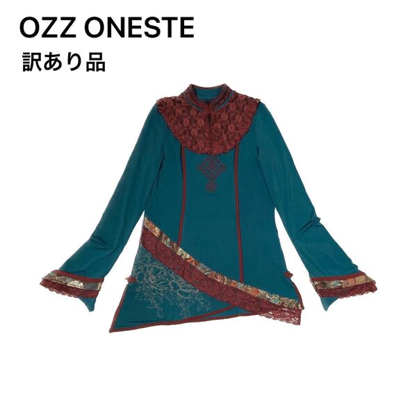 【訳あり品】OZZ ONESTE オッズオン トップス チャイナボタン レース