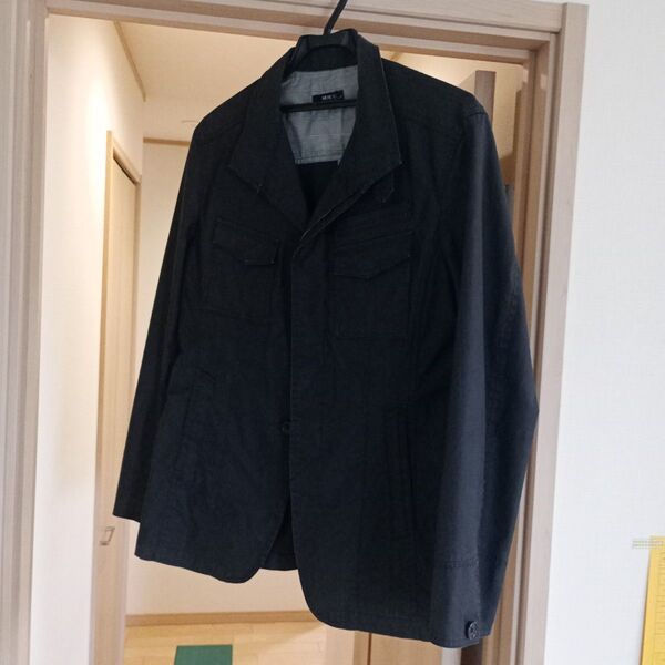 MK MICHEL KLEIN HOMME テーラードジャケット ブラックジャケット サイズ48