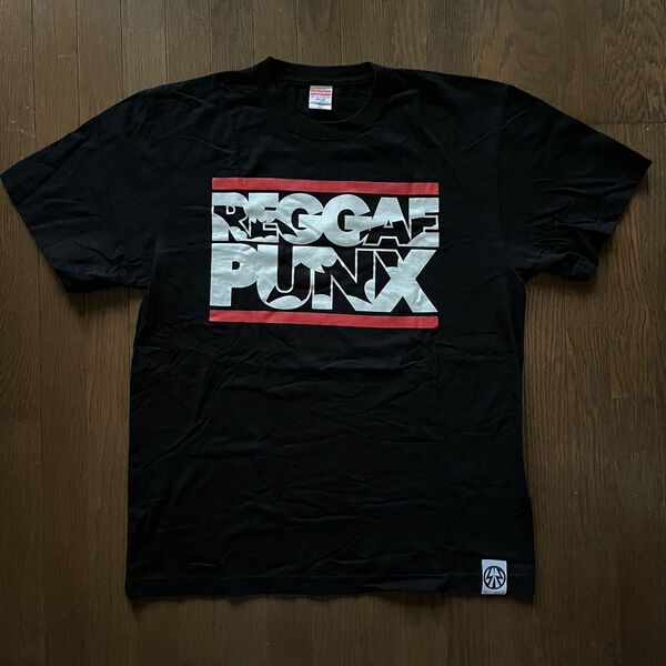 SIM REGGAE PUNX ロゴTシャツ ブラック XLサイズ バックプリントあり