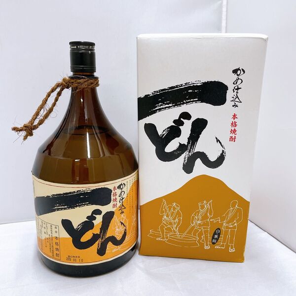 【未開封】かめ仕込み 本格焼酎 一どん 白・黄麹 1800ml