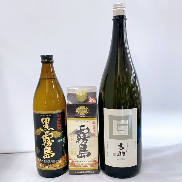 本格芋焼酎 霧島酒造 3本セット 吉助 白 1800ml 霧島 900ml 黒霧島 900ml