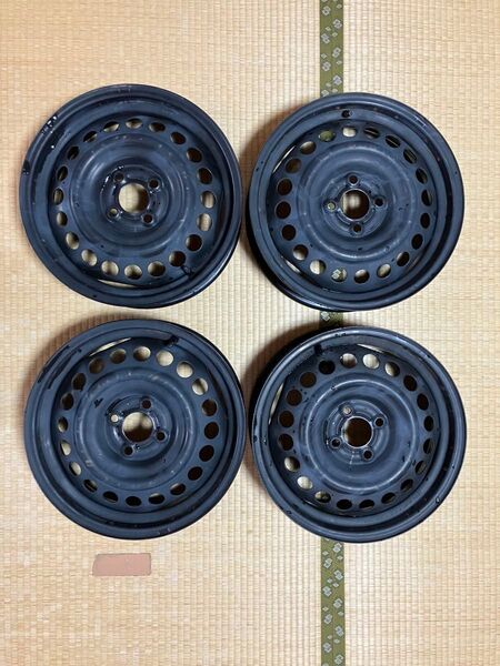 ②日産ノートe13 スチールホイール【中古2本】 【①同時購入必須となります】